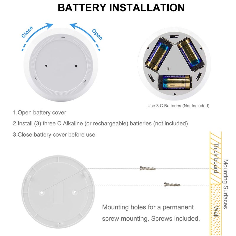 BIGLIGHT Color Changing Ceiling Light Battery Operated, Dimmable Shower Light with Timer, Wireless Puck Light Indoor for Entrance Bathroom Stair Wall Hallway Pantry Laundry Closet - Image 5